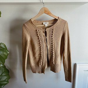 Camel LOFT Cardigan Sweater